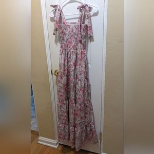 S Tiered floral dress